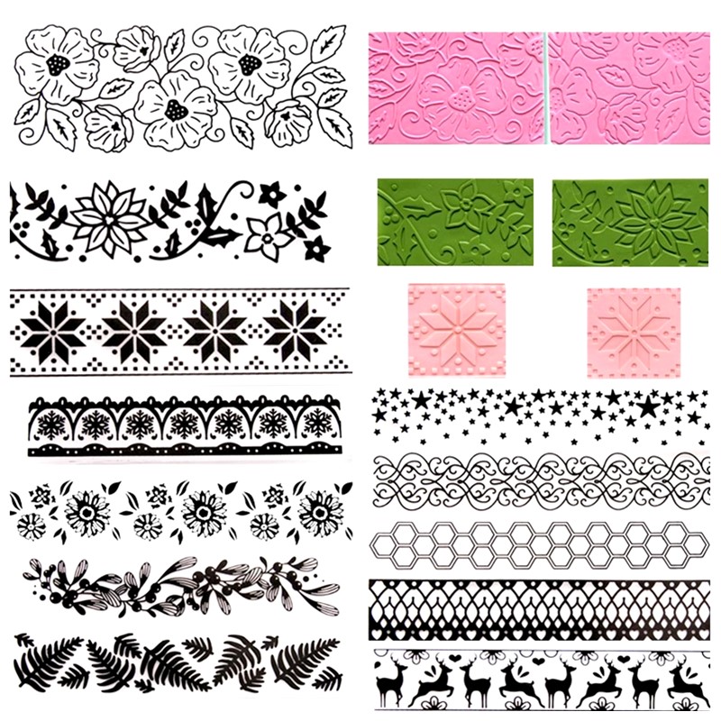 Jewelry Making Mold - Snasan-柔らかな陶器、DIYイヤリング、ジュエリー作りツール、粘土、葉、花、スター、レース、レース、ポリマー、凹面のための凸型エンボス型