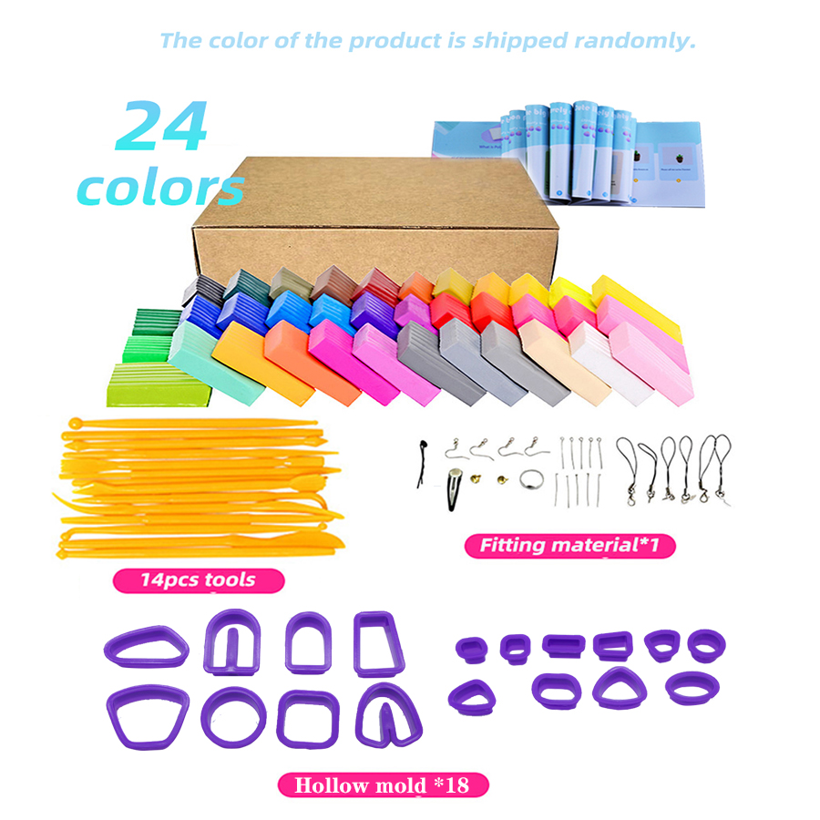 Jewelry Making Kits For Girls - ポリマークレイイヤリング作成キット、18個のツール、24個のオーブンベーククレイ、十代の女の子のためのジュエリー作成キットが含まれます