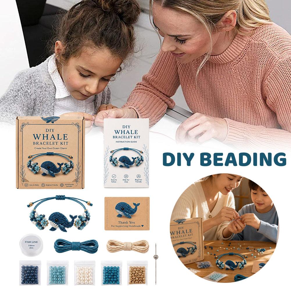 Jewelry Making Beads - DIYビーズブレスレット製作キット かわいい動物DIYブレスレットビーズキット タコ フクロウ ハチ キツネ