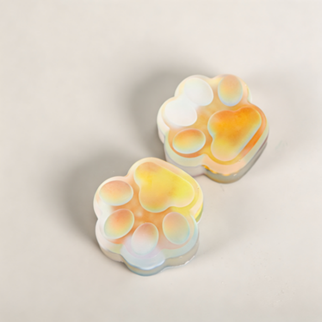 Jewelry Making Mold - 2接点の猫の足型シリコンモールド、かわいいフロスト加工ジュエリー、超かわいいフロスト加工テクスチャー、繊細で愛らしい、簡単に作れるデザート
