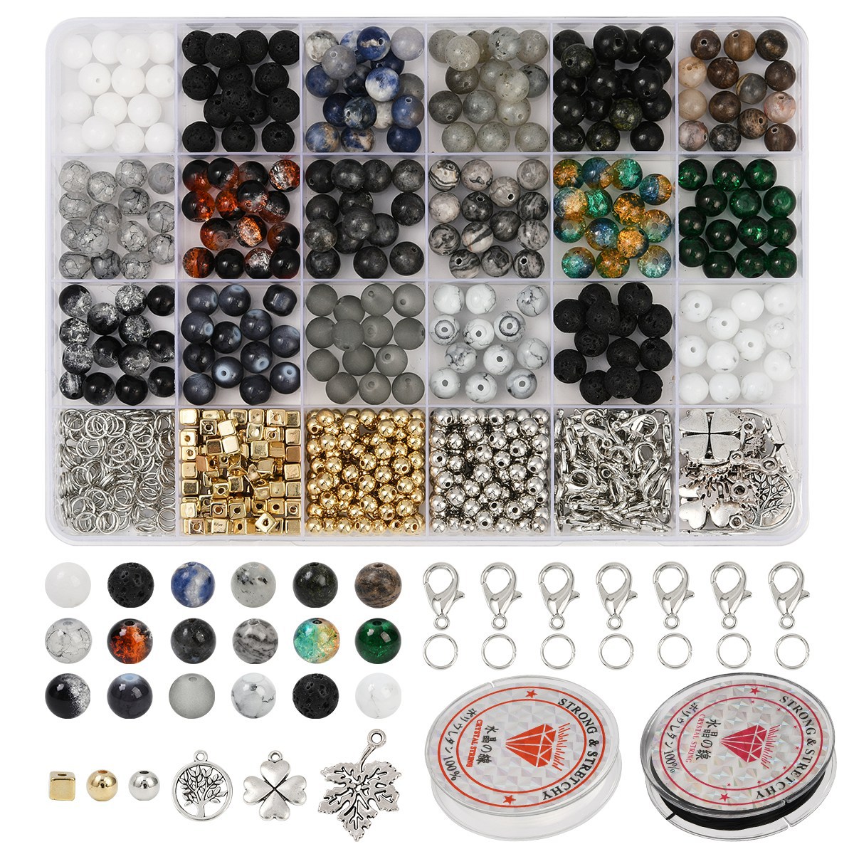 Jewelry Making Kits For Girls - 天然石 宝石 ジュエリー製作 ビーズ DIYキット ブレスレット