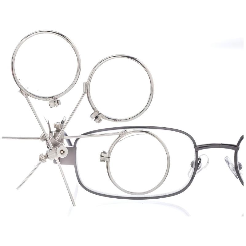Jewelry Making Glasses - # 新品。1個入り ガラス製宝石鑑定用ルーペ 三眼ルーペ クリップ式眼鏡拡大鏡 ジュエリー時計の細部作業用修理ツール