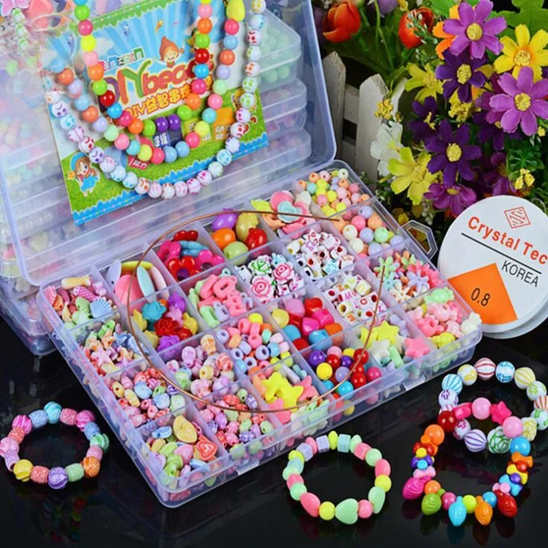 Jewelry Making Kits For Girls - DIY-女の子のためのジュエリー作りキット,ビーズセット,ブレスレット,リング,ネックレス,創造性キット,アートクラフト