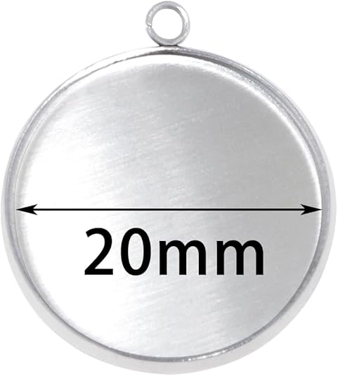 20個のステンレス鋼ラウンドベゼルブランクペンダントトレイ、 - Jewelry Making Tray のレビューと価格