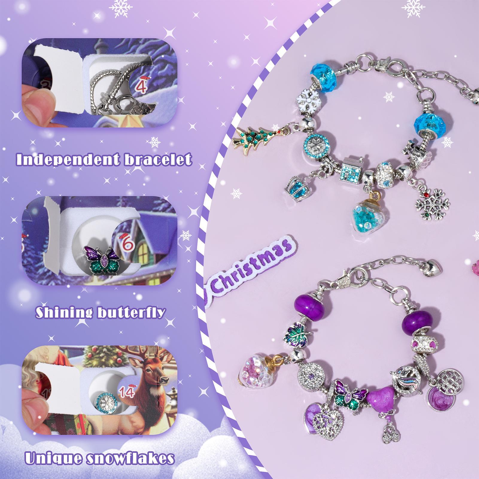 24日間クリスマスカウントダウンアドベントカレンダーギフトボ - Jewelry Making Advent Calendar のレビューと価格