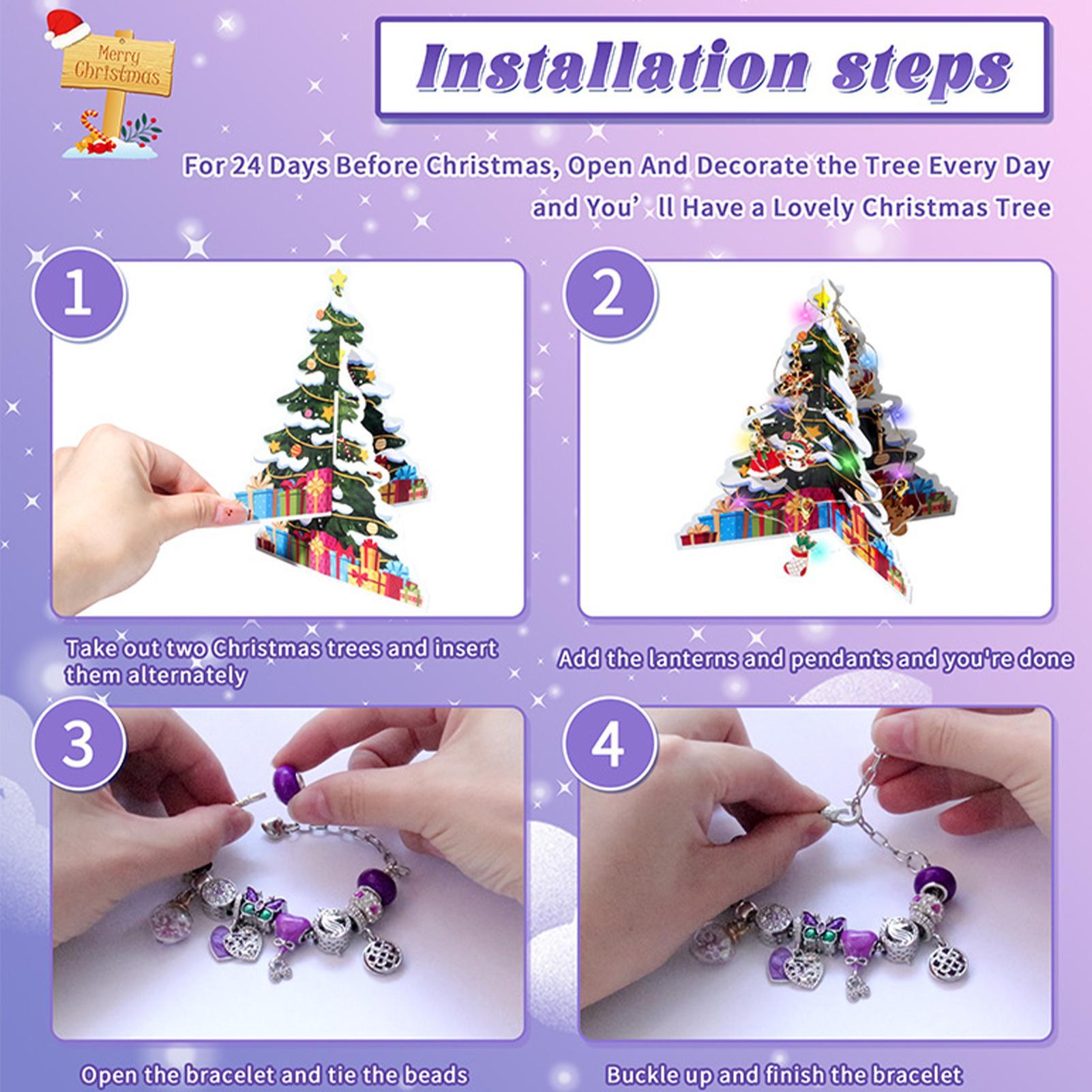 24日間クリスマスカウントダウンアドベントカレンダーギフトボ - Jewelry Making Advent Calendar のレビューと価格