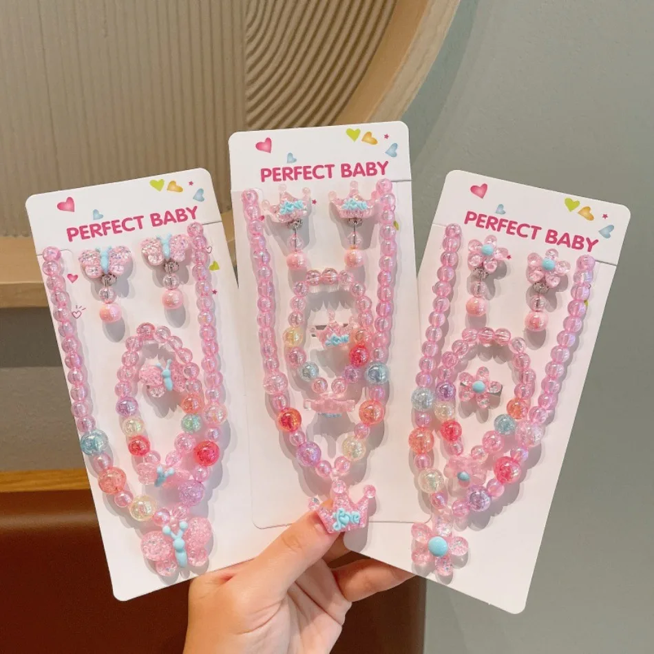 グリッターピンクハートビーズジュエリーセット幼児女の子プリン - Jewelry Making Kits For Girls のレビューと価格