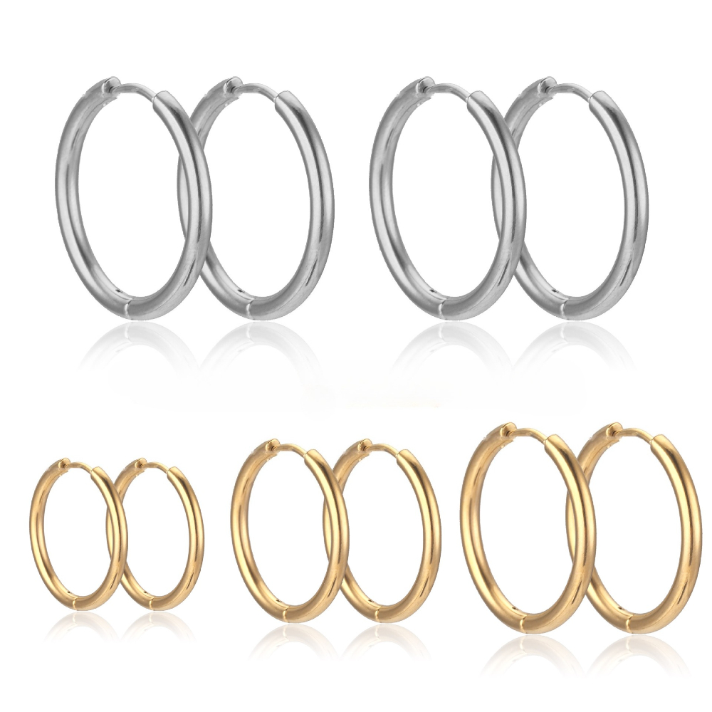 8～20mmの様々な直径サイズのゴールドカラーステンレススチ - Jewelry Making Materials Wholesale のレビューと価格