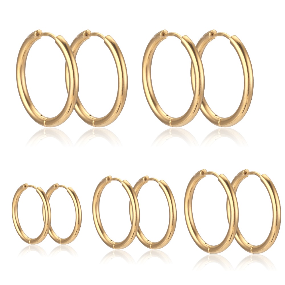 8～20mmの様々な直径サイズのゴールドカラーステンレススチ - Jewelry Making Materials Wholesale のレビューと価格