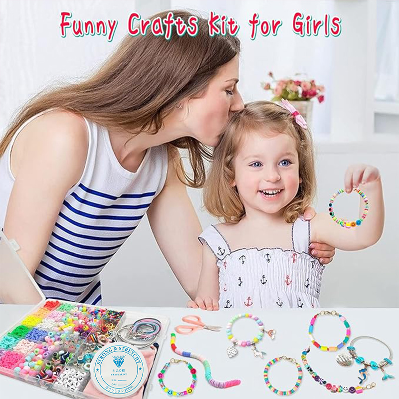 女の子のための友情ブレスレット作りキット,ビーズチャーム,ジ - Jewelry Making Kits For Girls のレビューと価格