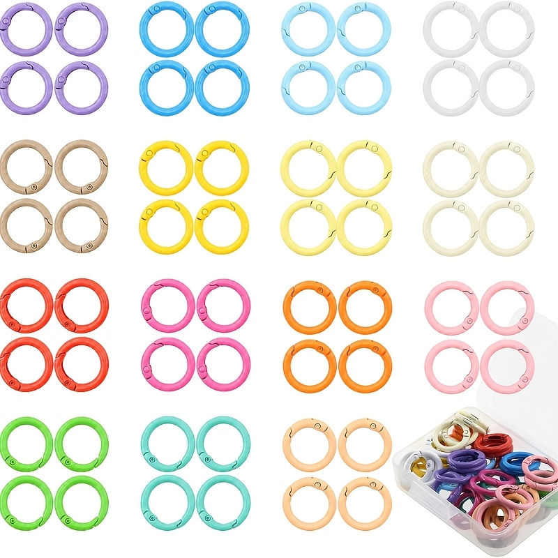100個入り カラフルな25mm丸型スプリングOリング ジュ - Jewelry Making Materials Wholesale のレビューと価格