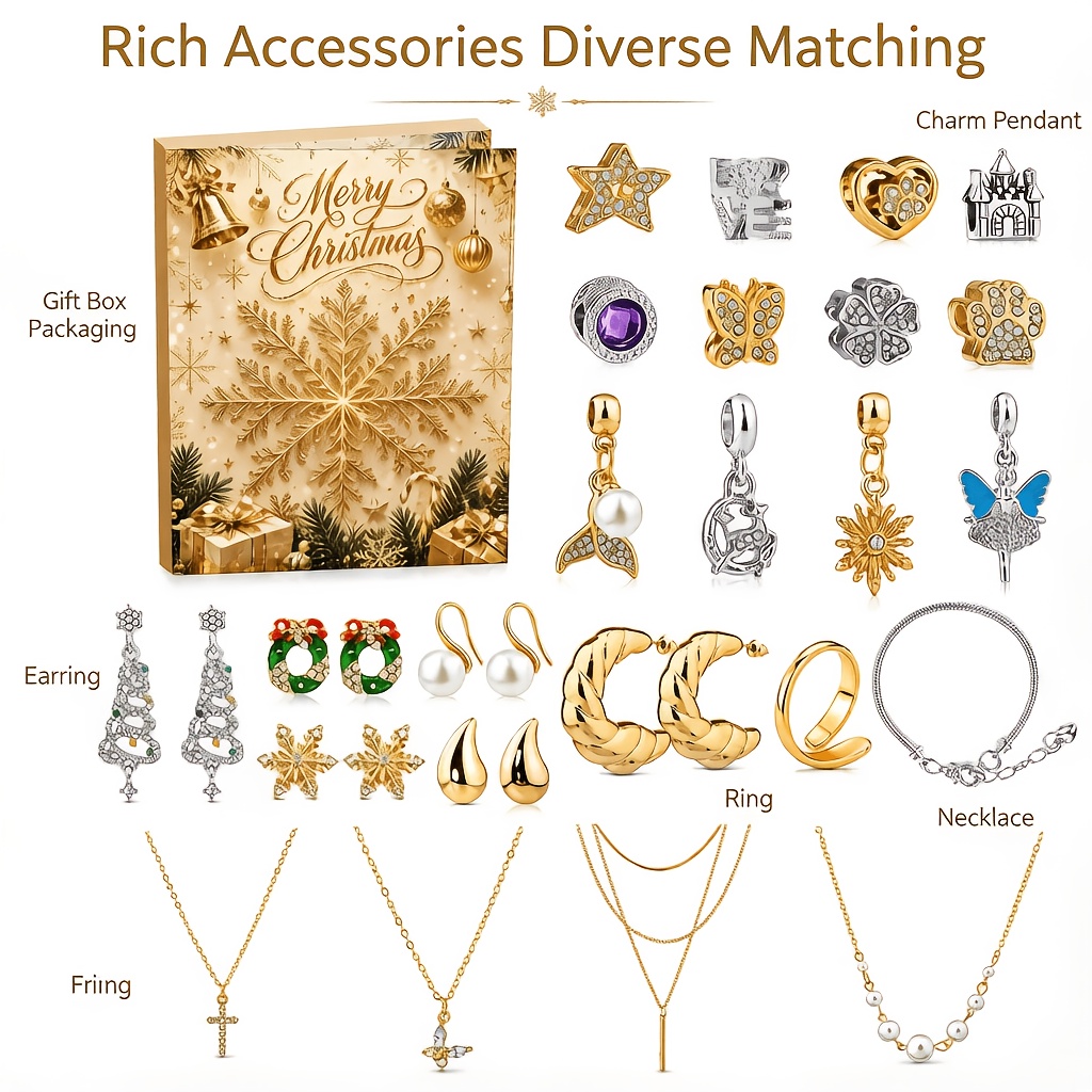24個入りアドベントカレンダーDIYメタルビーズブレスレット - Jewelry Making Advent Calendar のレビューと価格