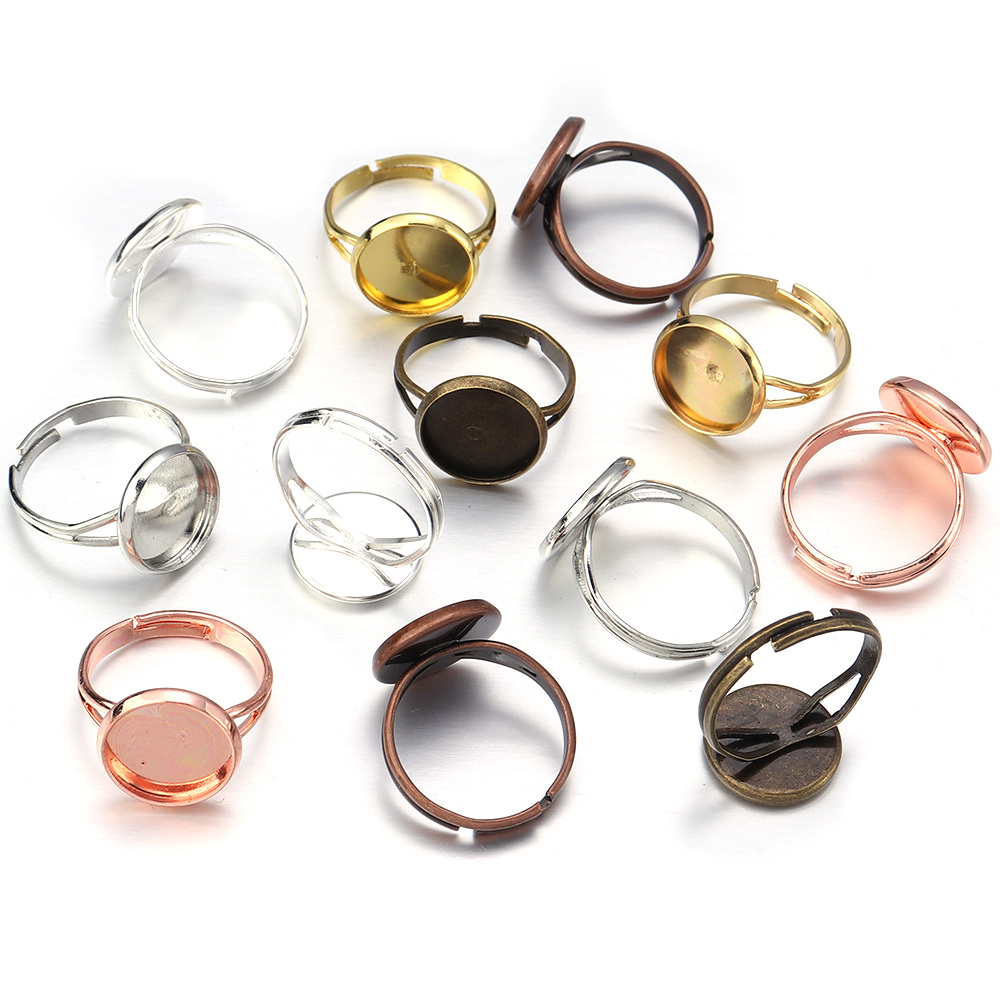 10 ピース/ロット調整可能なブランクリングベースフィット径 - Ring Blank Adjustable のレビューと価格