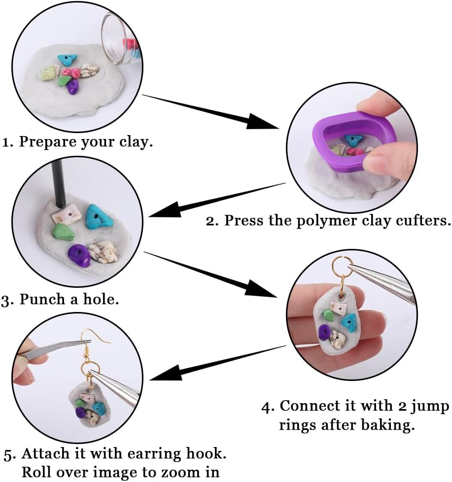 ポリマークレイイヤリング作成キット、18個のツール、24個の - Jewelry Making Kits For Girls のレビューと価格
