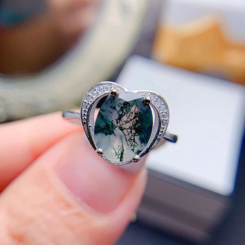 女性のための幾何学的な瑪瑙石のリングセット,本物の925スタ - Jewelry Making University のレビューと価格