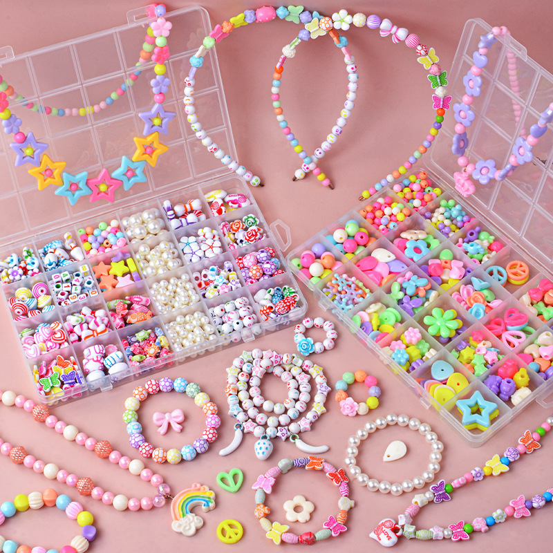 DIY手作りビーズ子供用おもちゃ、創造的なルーススペーサービ - Jewelry Making Kits For Girls のレビューと価格