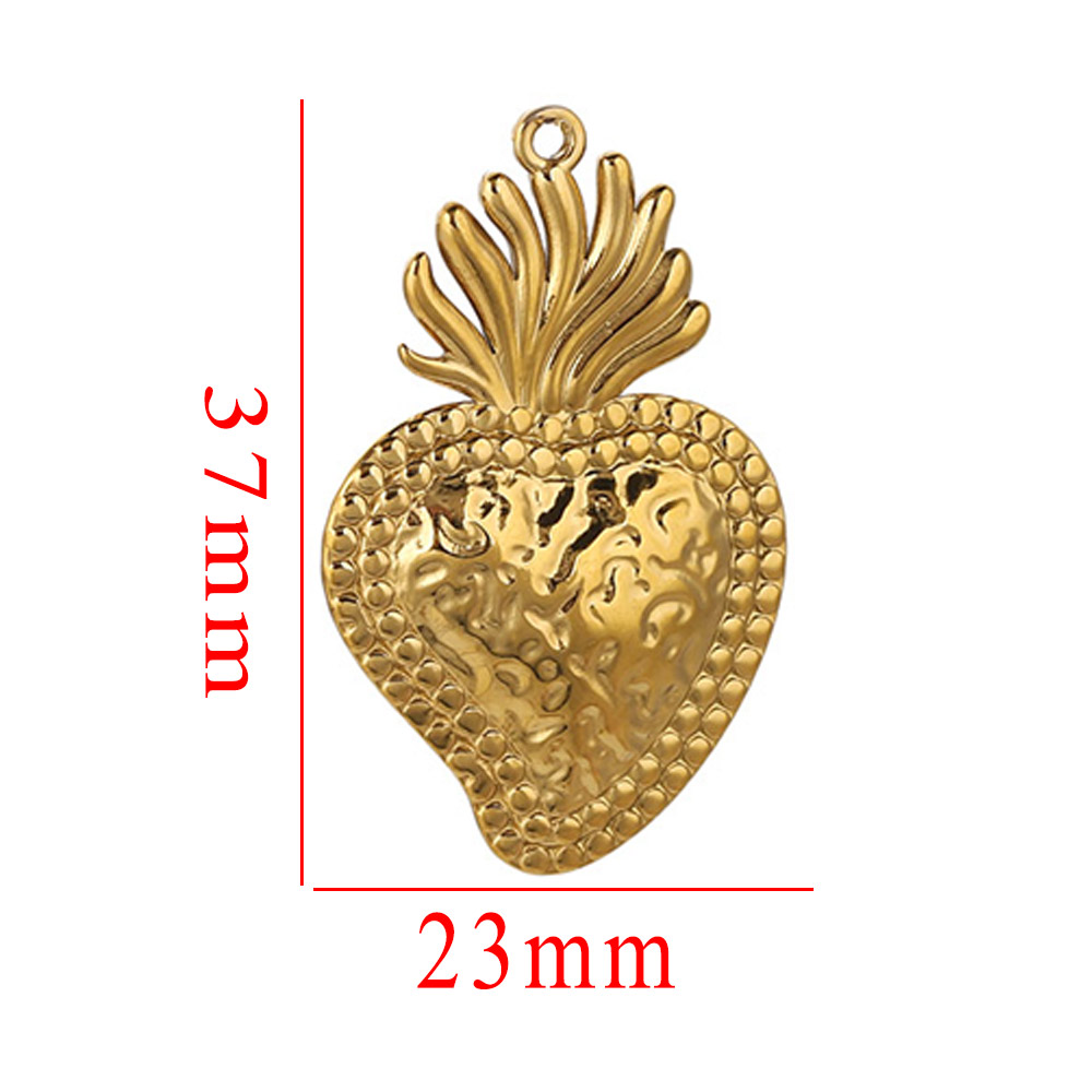 5 個ステンレス鋼ハートサンチャームコネクタ金メッキ PVD - Jewelry Making Materials Wholesale のレビューと価格