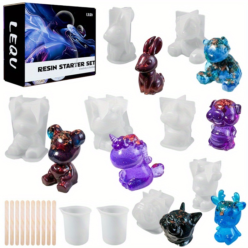 19個入りレジン製モールドセット、レジン製作、デスクトップオ - Jewelry Making Mold のレビューと価格