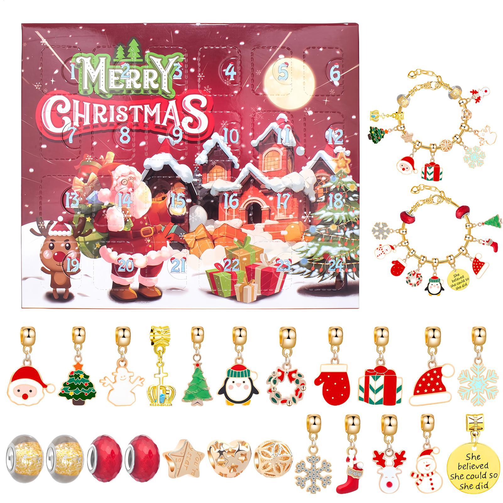 クリスマスブレスレットビーズアドベントカレンダー24日DIY - Jewelry Making Advent Calendar のレビューと価格
