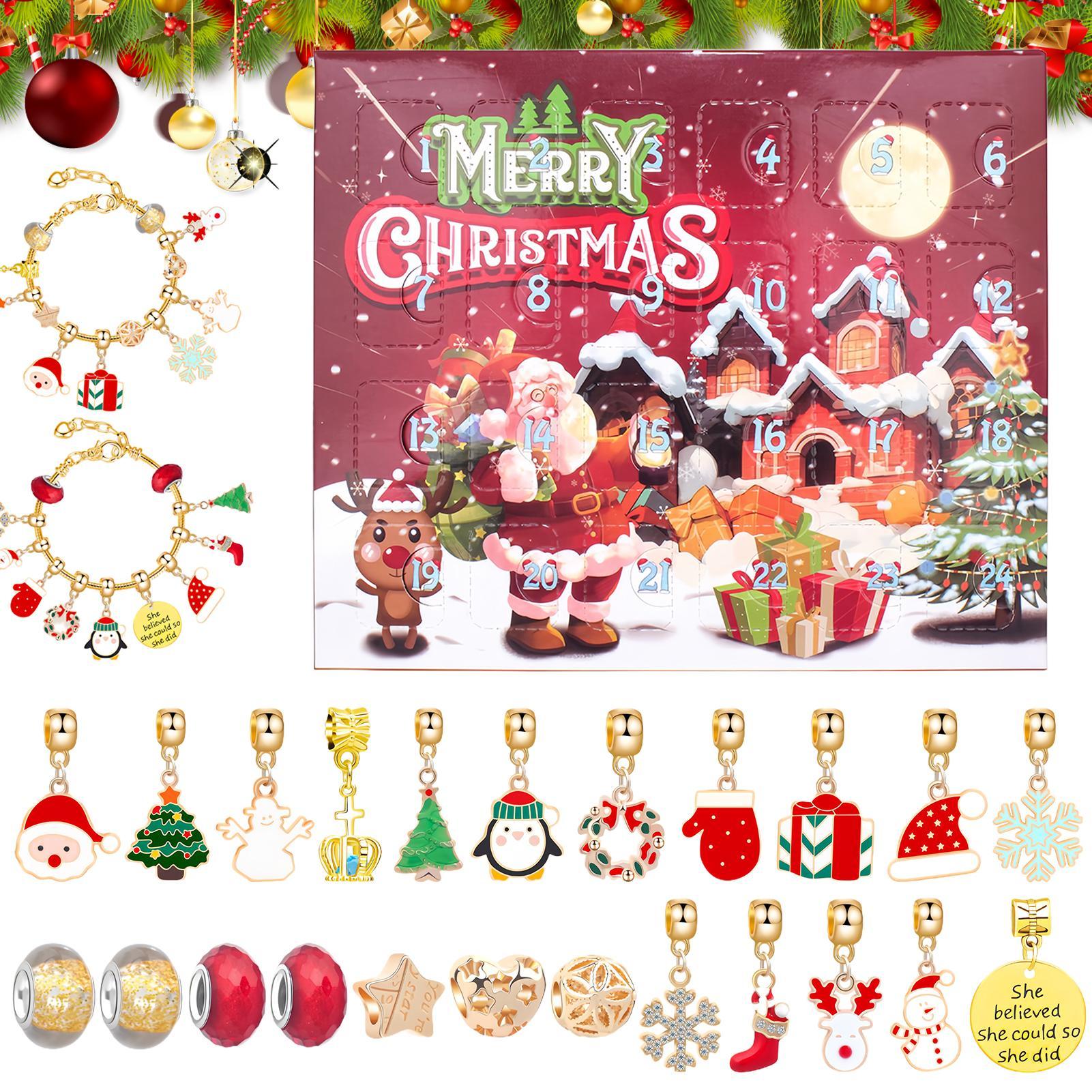 クリスマスブレスレットビーズアドベントカレンダー24日DIY - Jewelry Making Advent Calendar のレビューと価格