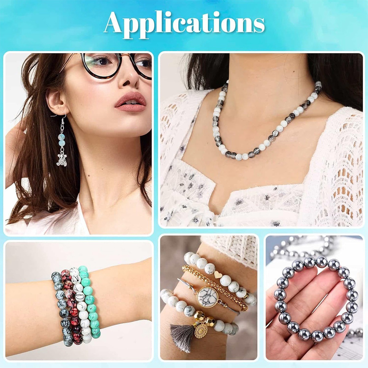 天然石 宝石 ジュエリー製作 ビーズ DIYキット ブレスレ - Jewelry Making Kits For Girls のレビューと価格