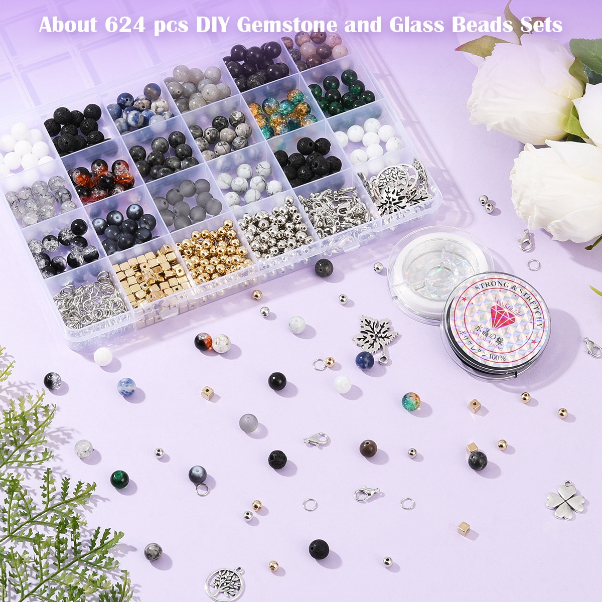 天然石 宝石 ジュエリー製作 ビーズ DIYキット ブレスレ - Jewelry Making Kits For Girls のレビューと価格