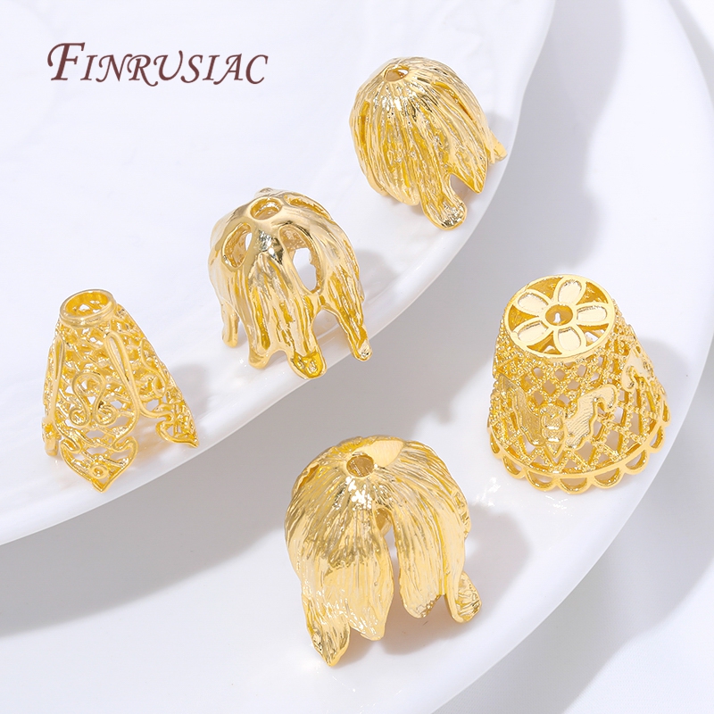 18K金メッキタッセルエンドキャップ卸売ジュエリーパーツ、ブ - Jewelry Making Materials Wholesale のレビューと価格