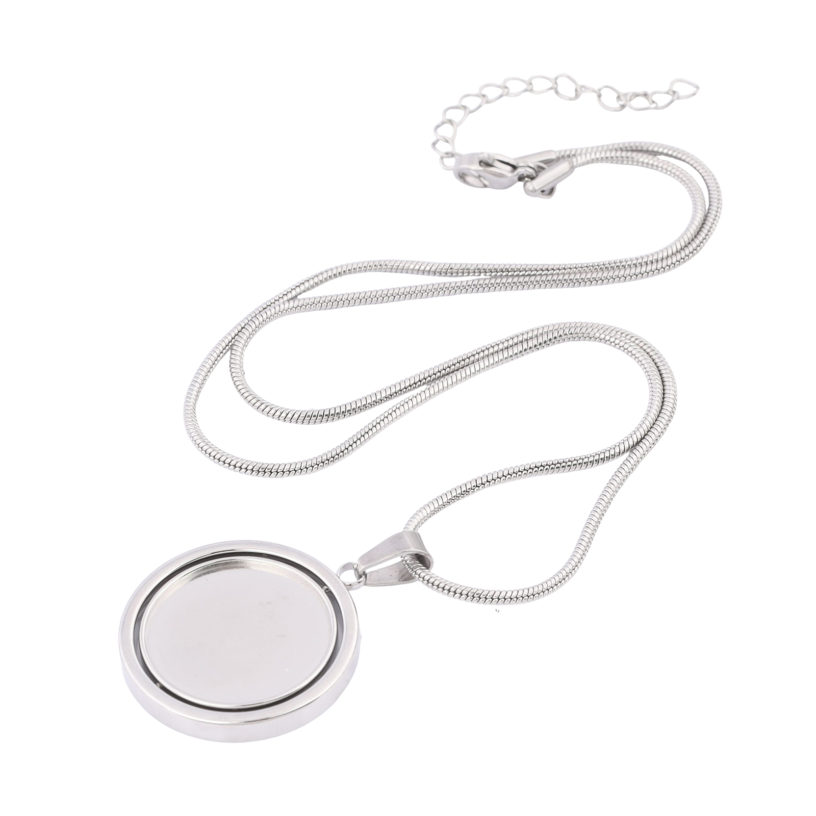 2個入りステンレス製回転ペンダントトレイネックレス20mmラ - Jewelry Making Tray のレビューと価格