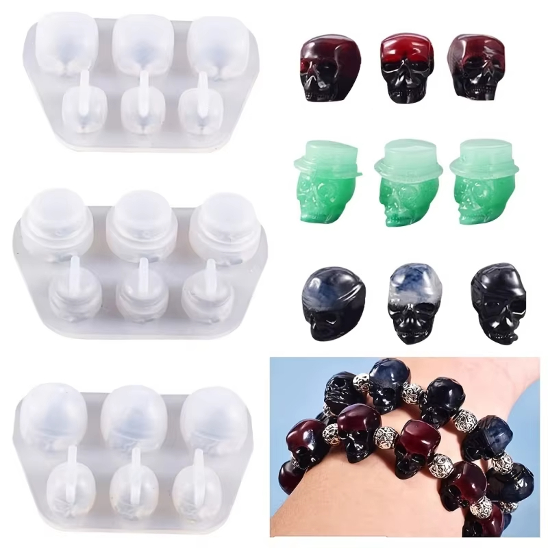 3個のスカルペンダント樹脂型ジュエリー作成ツール、DIYクラ - Jewelry Making Mold のレビューと価格