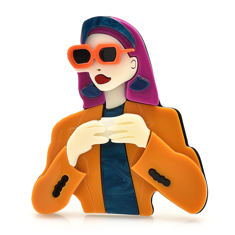 Wuli&baby アクリルウェアスーツメガネ女性用ブローチ - Jewelry Making Glasses のレビューと価格