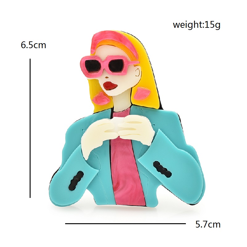 Wuli&baby アクリルウェアスーツメガネ女性用ブローチ - Jewelry Making Glasses のレビューと価格