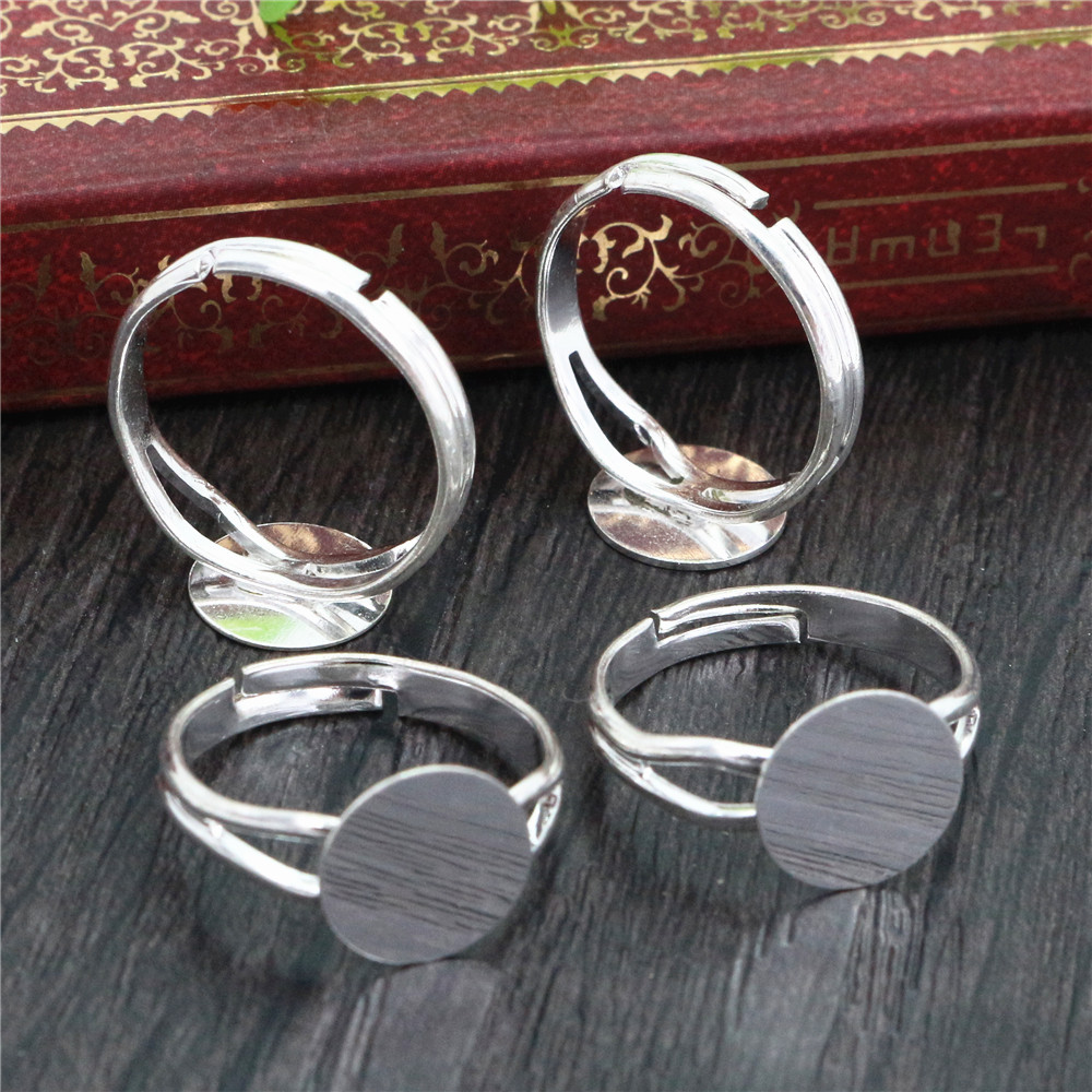 6/8/10/12 ミリメートル 10 個シルバーメッキブロ - Ring Blank Adjustable のレビューと価格