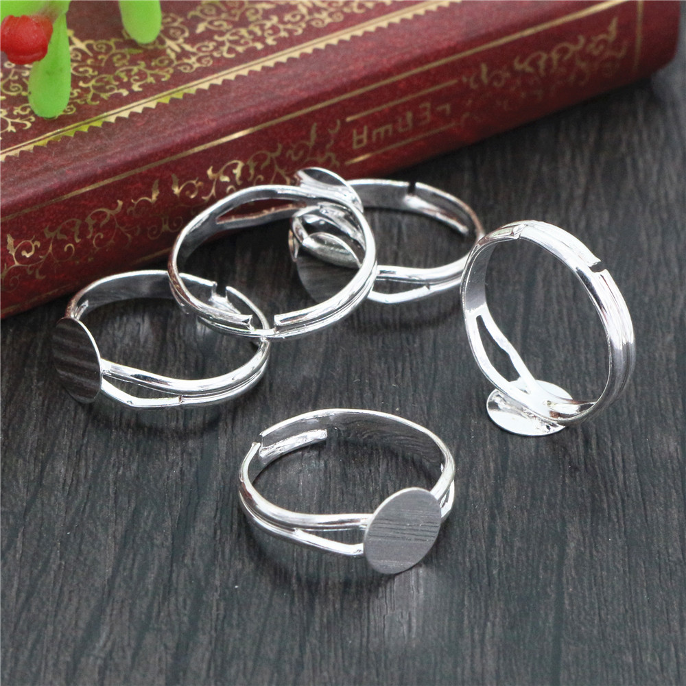 6/8/10/12 ミリメートル 10 個シルバーメッキブロ - Ring Blank Adjustable のレビューと価格