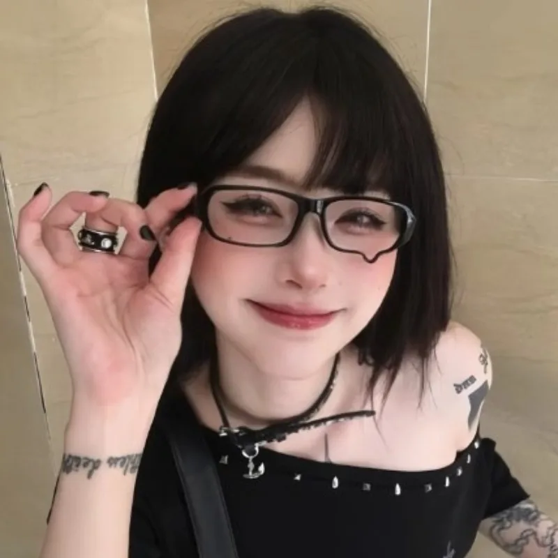 アニメ Y2K コスプレメガネレンズなしユニセックスティアド - Jewelry Making Glasses のレビューと価格